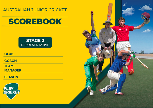 Junior Cricket 2 Representative Scorebook - PRE ORDER